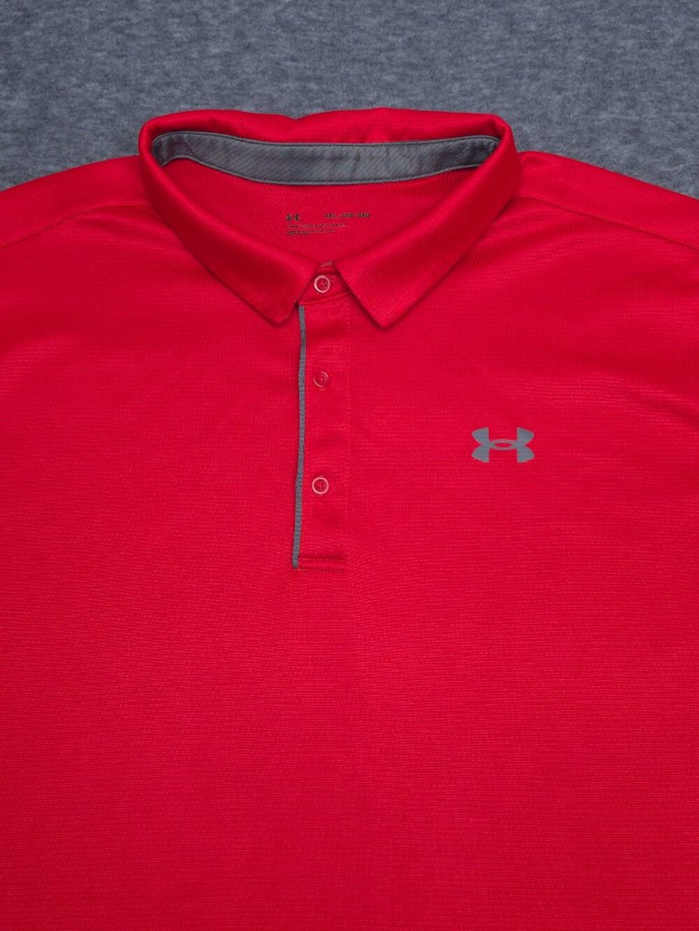 Under Armour Red Performance Polo Shirt 3XL Loose Fit Golf Athletic